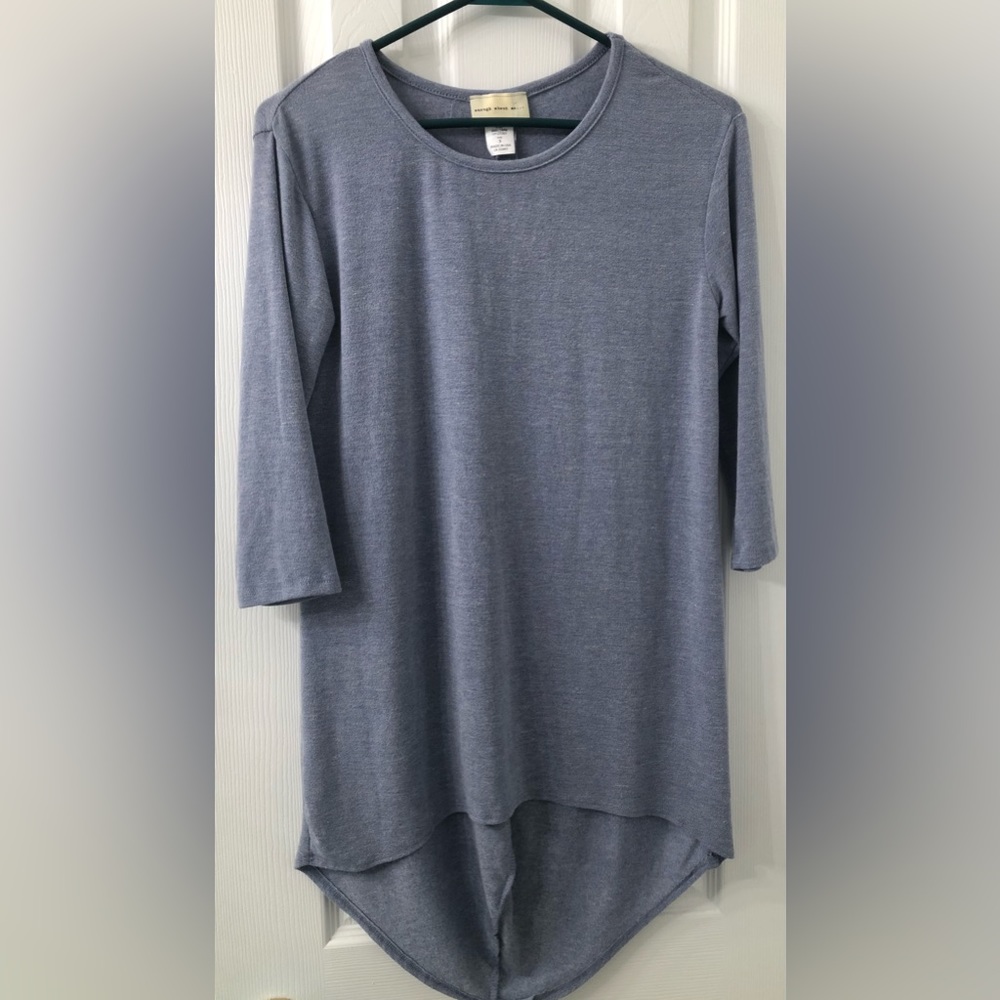 Women’s size small light blue tunic 3/4 sleeve shirt